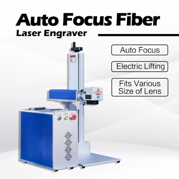 A picture of an automatic focus fiber laser engraver.