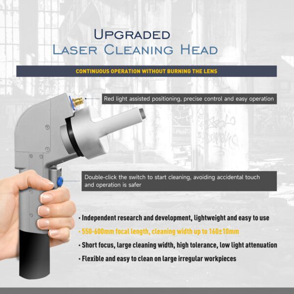 A picture of the instructions for upgrading a laser cleaning head.