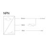 A diagram of the npn symbol and its parts.