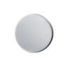 A round mirror with no frame on top of it.