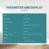A table with some information about parameter and display.