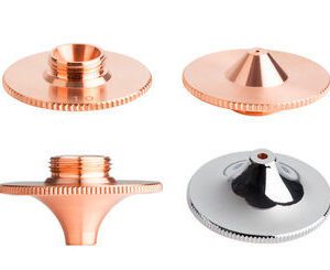 A set of four different types of metal parts.