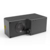 A black box with a speaker on top of it.