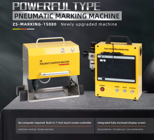 A poster of the pneumatic marking machine.